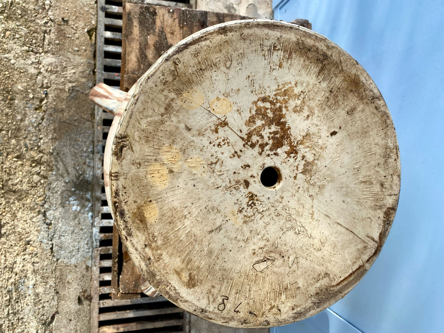 Varnished terracotta jar