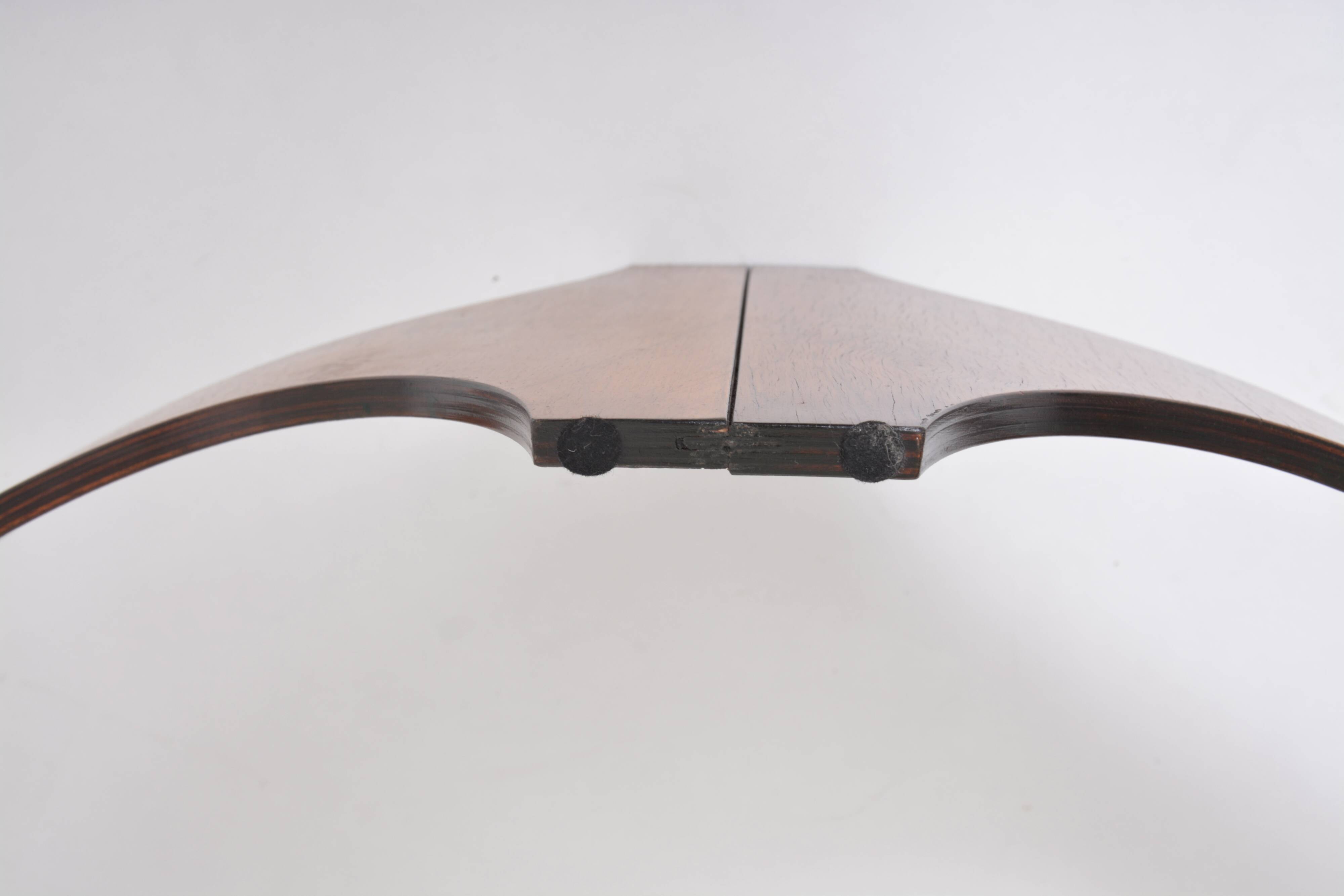 Mid-Century Circular Coffee Table with Wooden Base and Glass Top