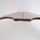 Mid-Century Circular Coffee Table with Wooden Base and Glass Top
