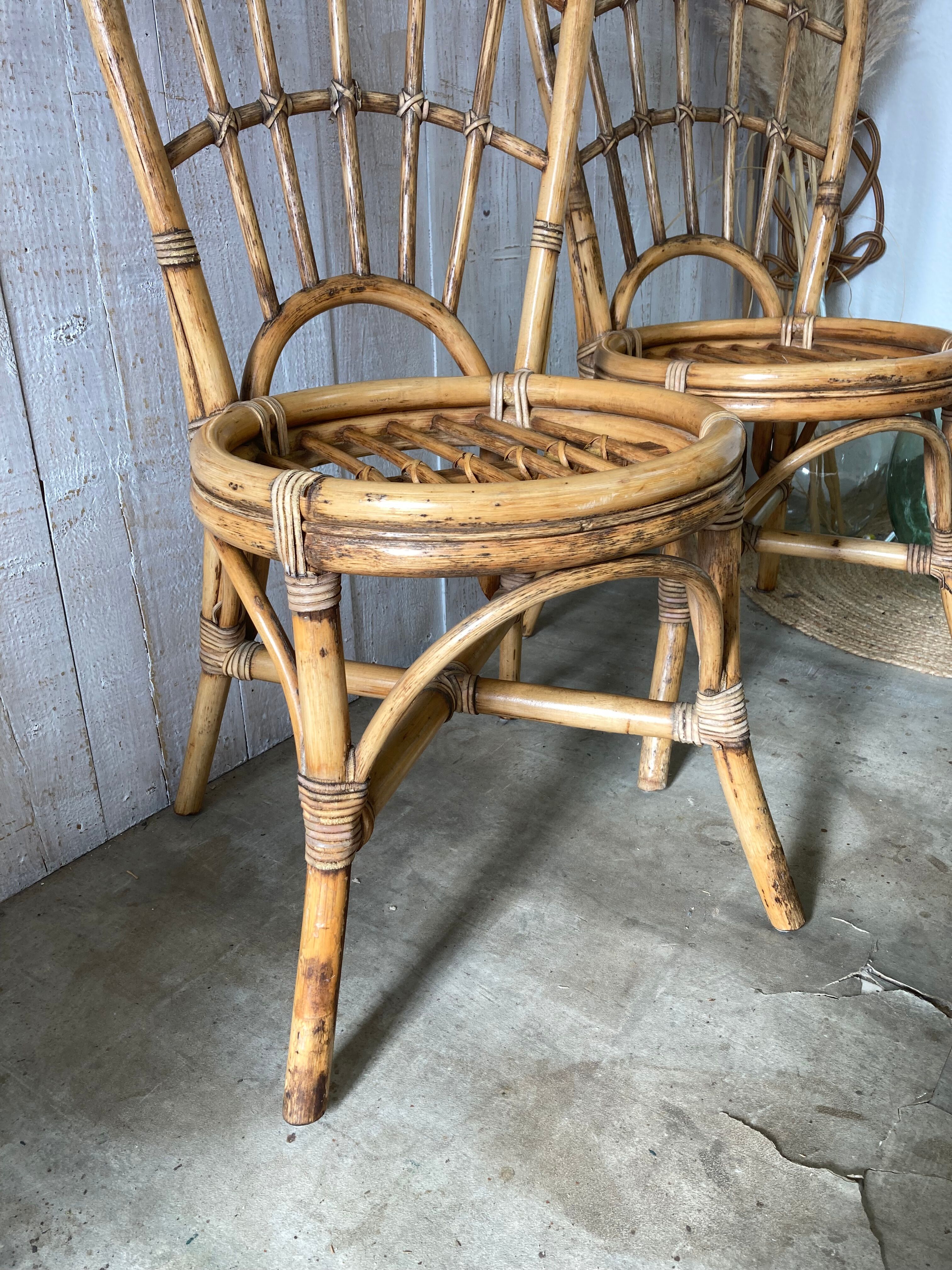 Pair of rattan chairs