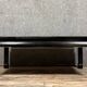 Chinese coffee table in black lacquer and colored mother-of-pearl decorations