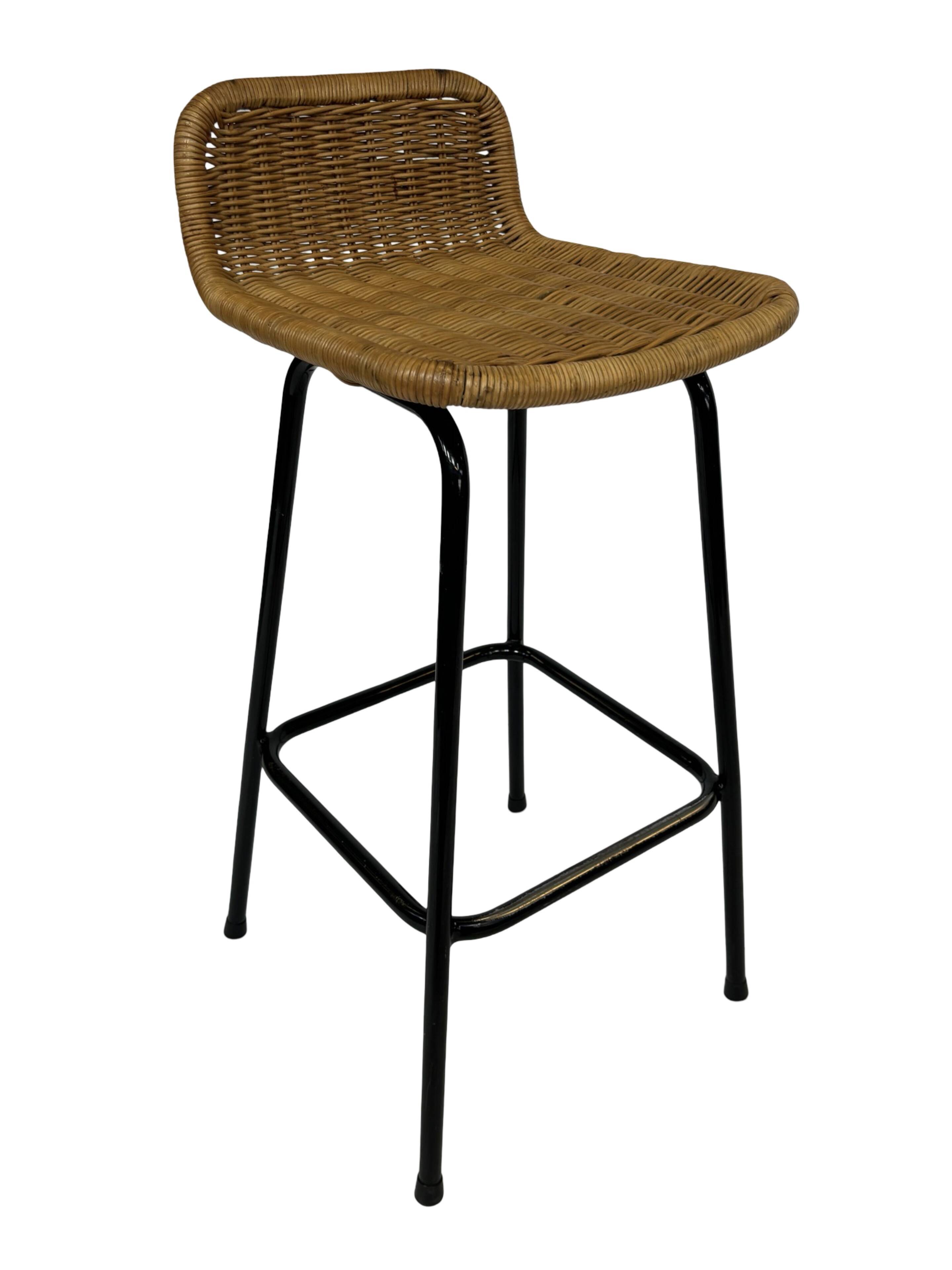 Tabouret de bar vintage Dirk van Sliedregt Rohe Noordwolde 1960 Pays-Bas