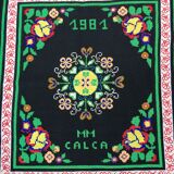 Carpet, drapery, vintage wool tapestry 87x115cm