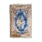 Vintage Chinese carpet Art Deco handmade 186cm x 273cm 1940s