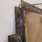 Antique beveled wrought iron mirror circa 1930