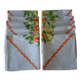 10 serviettes de table vintage