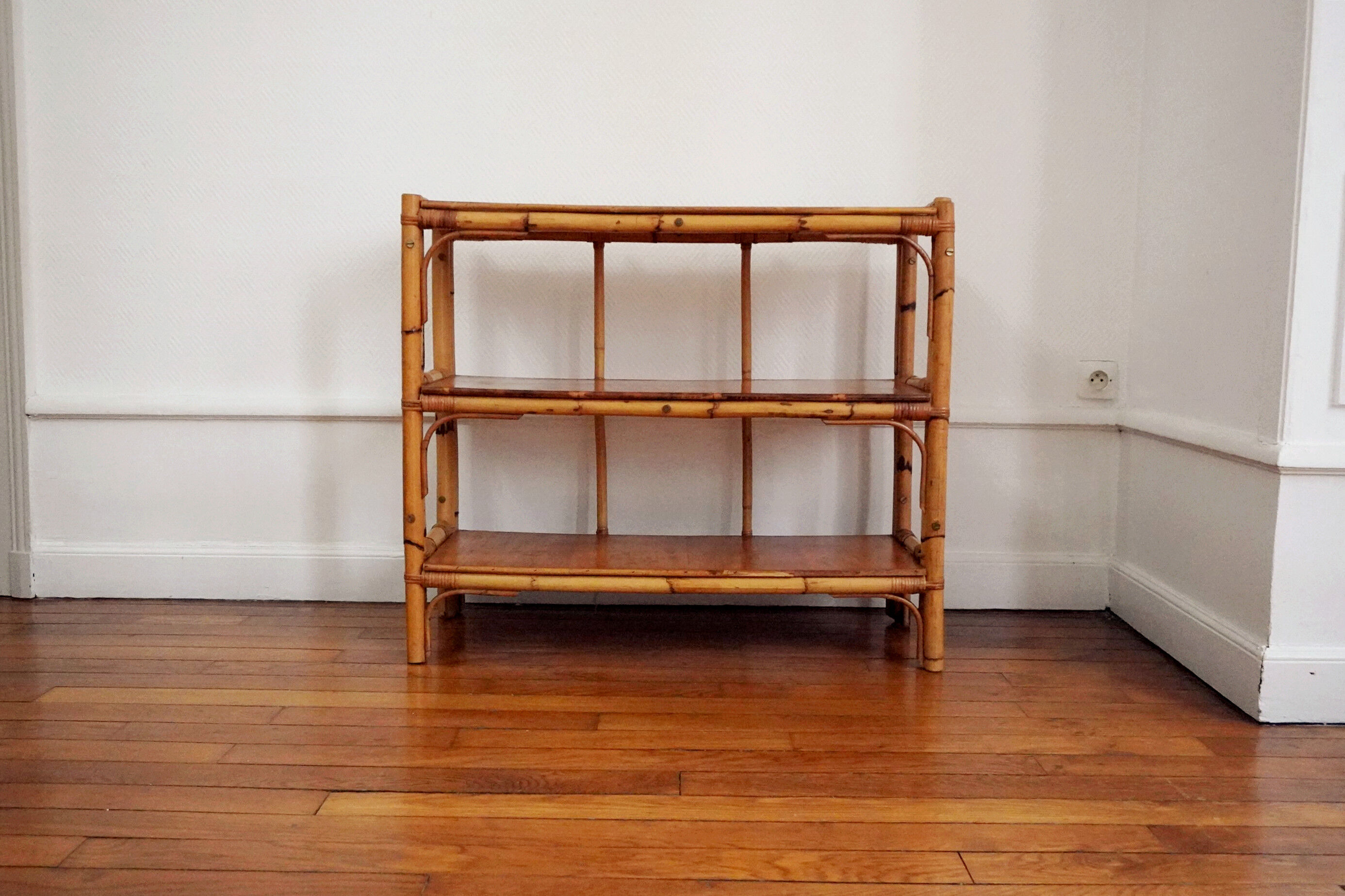 Rattan shelf