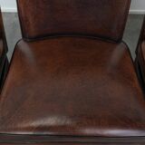 Set of 4 beautiful sheepskin dining chairs with character