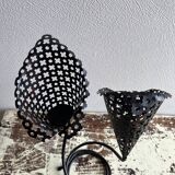 Perforated metal tealight candle holder