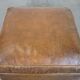Sheepskin wing chair + XXL patinated footrest