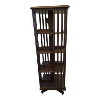 Rotating bookcase victorian period