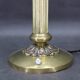 1930s Secession brass and glass dual desk lamp, Czechoslovakia
