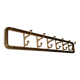 Art-Deco brass Coat Rack & one Hanger, France, 1940s