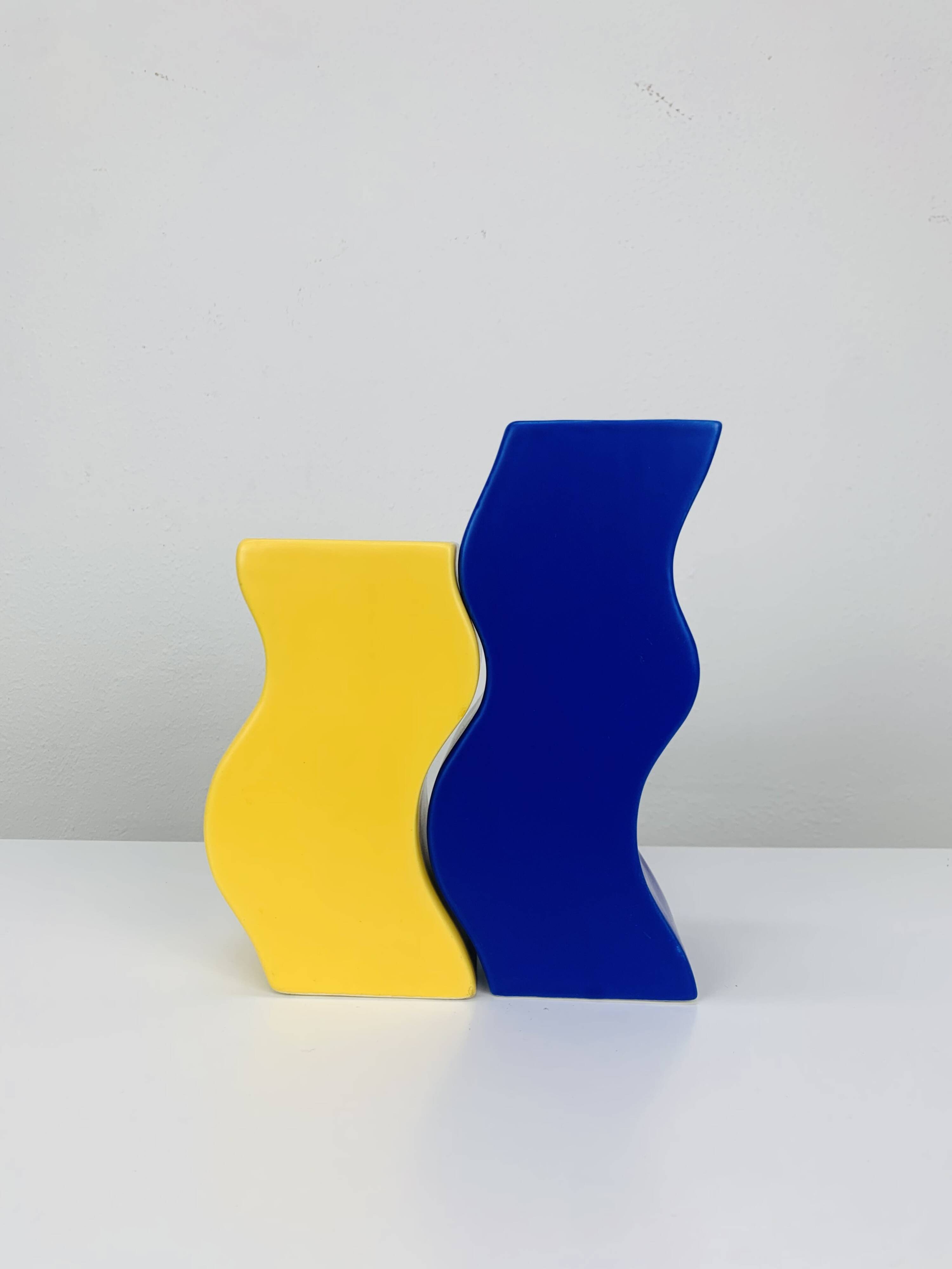 Pair of Asa vases, 80s ceramic, vintage