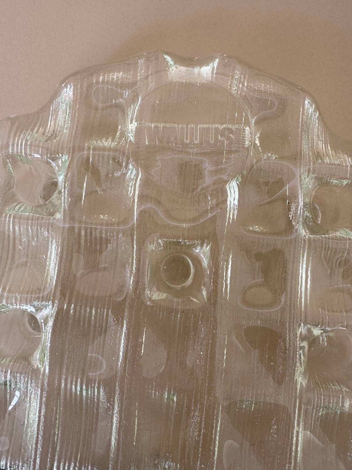 Vintage Mid Century Modern Muurla Glass 6 Place Round Candle Holder, M
