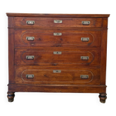 Antique Italian walnut chest of drawers dating to the late 19th centur