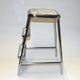 Swedish midcentury step stool Stockholm of chromed steel by Awab 1950s