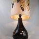 Lampe de sol vintage années 70 céramique abat-jour signé Style West Germany