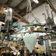 Large, heavy wrought iron and glass chandelier, circa 1980/90