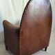 Leather club chair model cathedral circa 1970