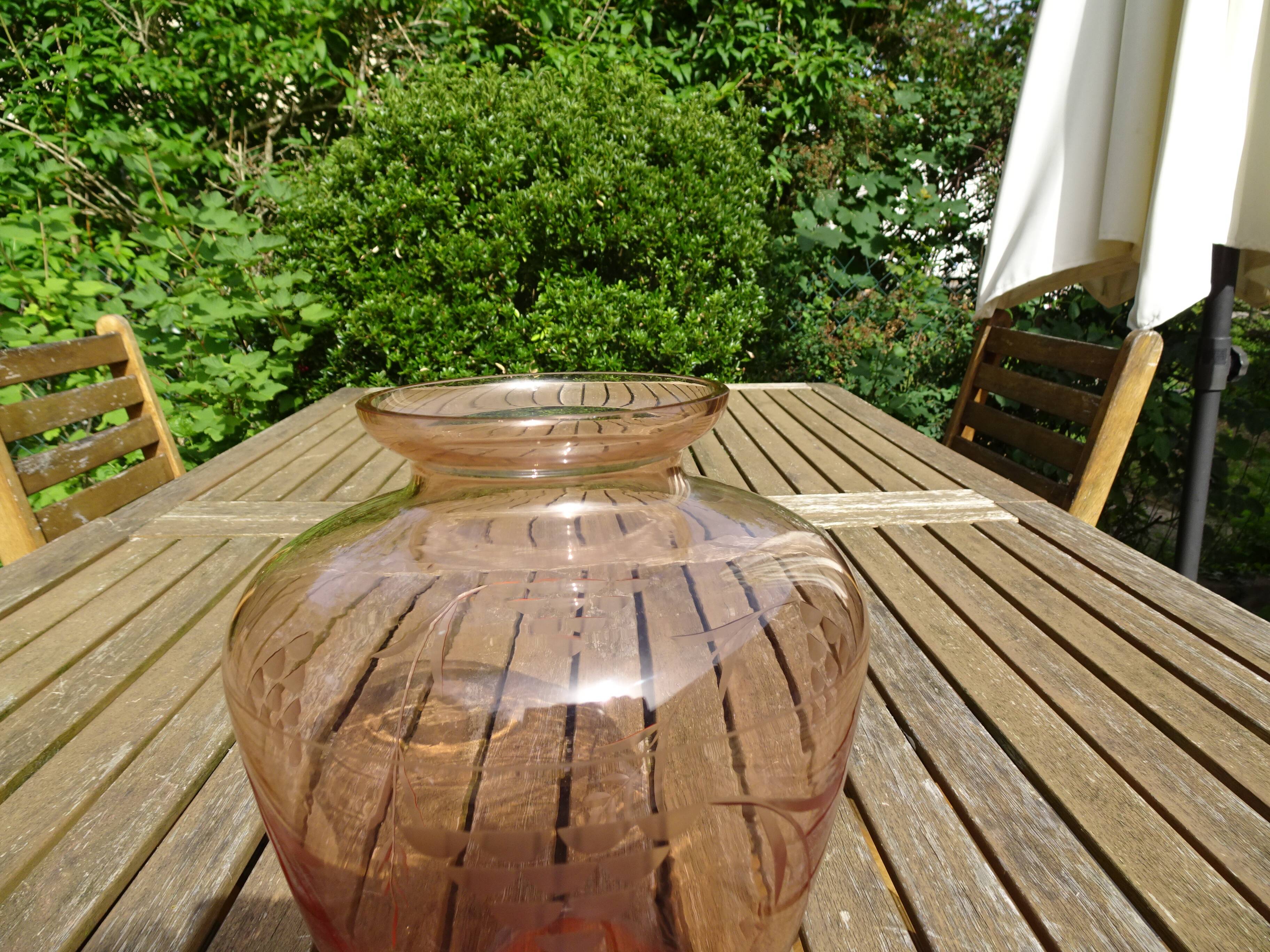 Bohemian glass vase years 40