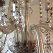 Old bohemian crystal chandelier for Deknudt