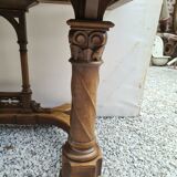 Gothic style console table in oak