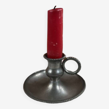 Manoir pewter hand candle holder with handle