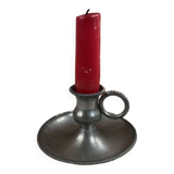 Manoir pewter hand candle holder with handle
