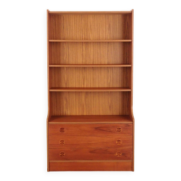 Bibliothèque en teck, design danois, années 1960, production : Danemark
