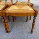 4 chaises de salle à manger en bois massif paillées 80s