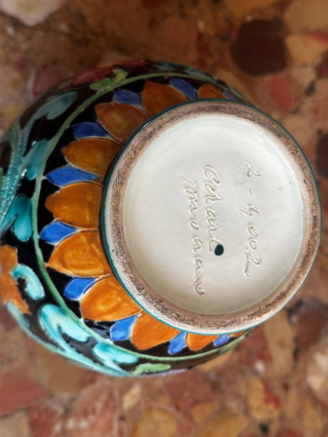 Vintage ceramic vase Cerart Monaco