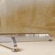 Roche Bobois - Round dining table in smoked glass and chrome-plated steel - c 1975