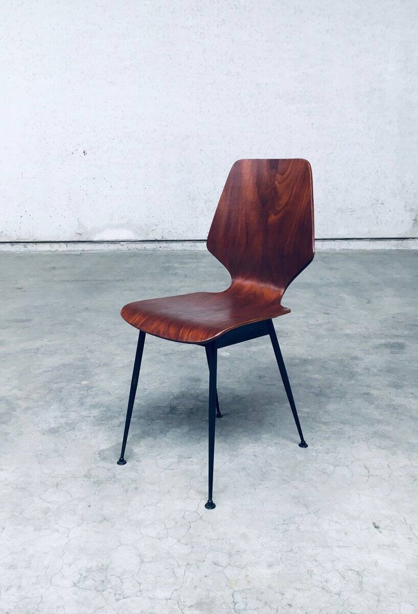 Mid-Century Modern Plywood Side Chairs attributed to Carlo Ratti for Legni Curvati, Italy, 1950s, Set of 3