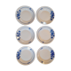 Set 6 assiettes plates fleurs bleues