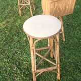 Bar en rotin vintage