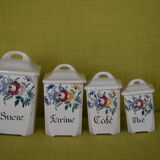 Old spice pots in earthenware