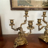 Pair of bronze candlesticks