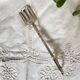Vintage silver metal table service tongs tableware ACC-7081