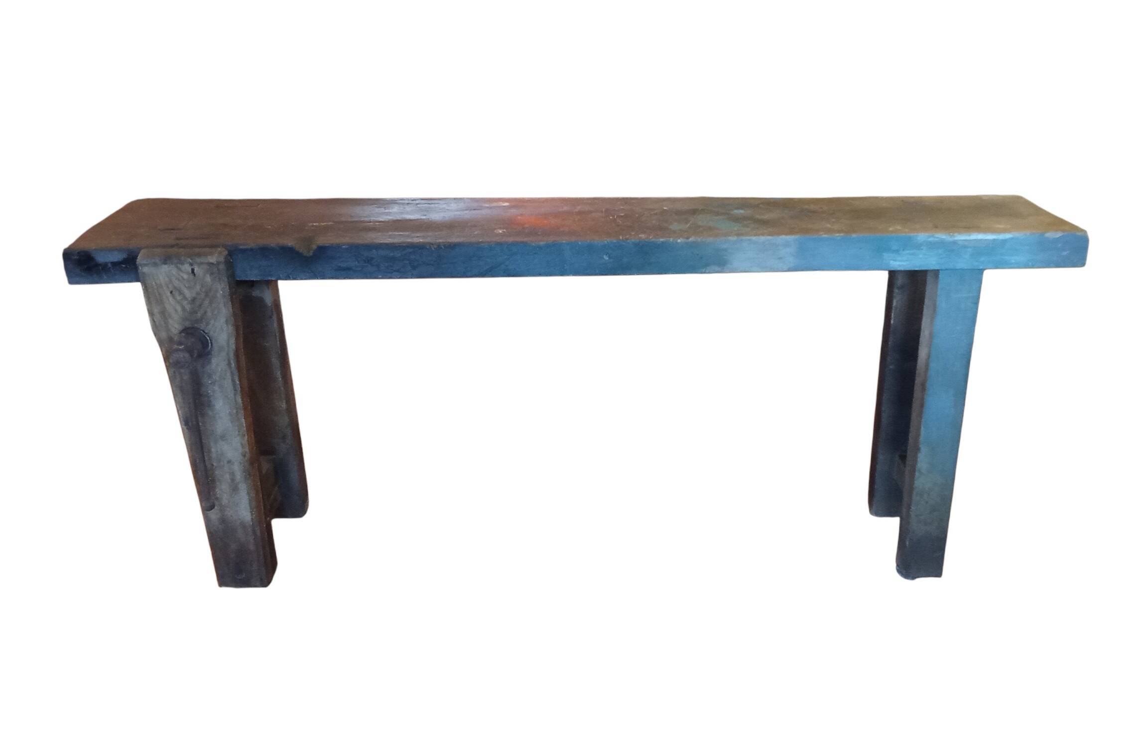 Old carpenter's workbench for furniture making.