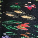 Oltenian floral beautiful rug, large size for a livingroom, handmade in wool in Romania