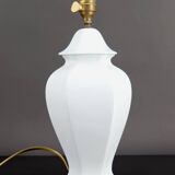 White porcelain lamp, France, circa 1950-1960