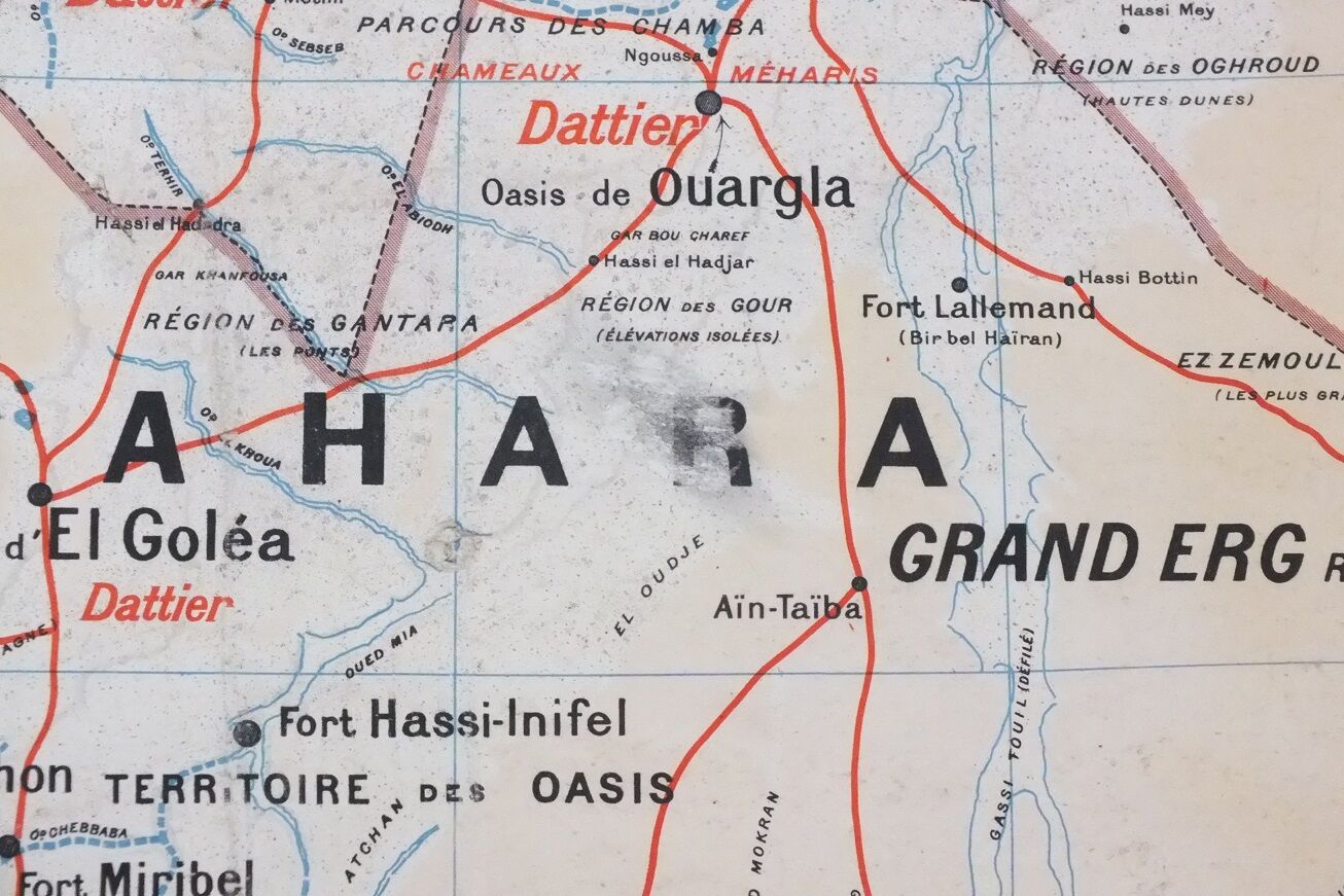 Vintage Vidal Lablache Algeria Tunisia No. 11 school map