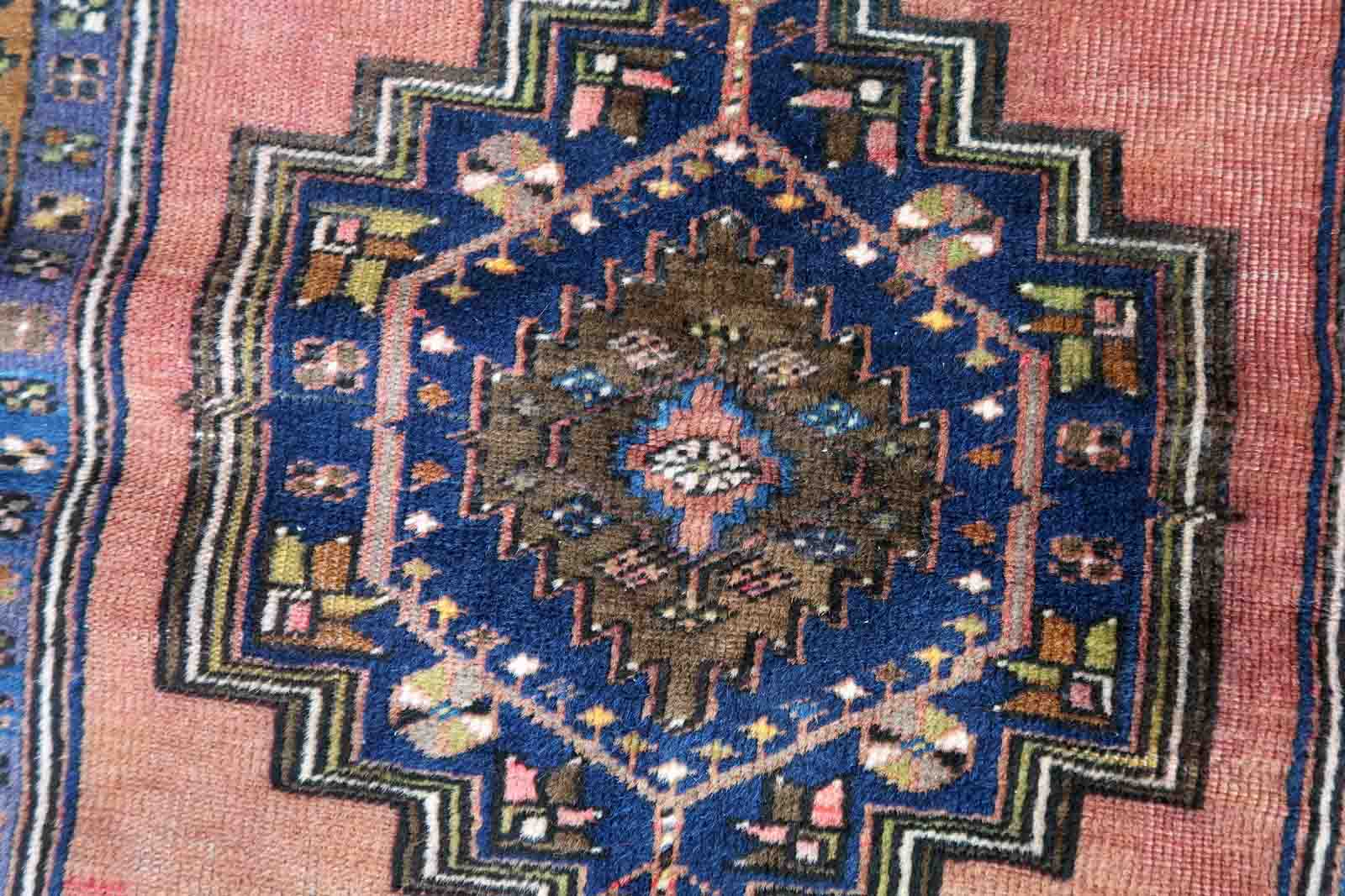Vintage Afghan Baluch handmade carpet 87cm x 141cm 1940s