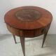 Louis XVI style marquetry pedestal table with removable top, 20th century