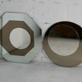 Pair of "kinetic" mirrors, France, circa 1970