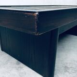 Brutalist Style Slate Tile Inlay Coffee Table, Belgium, 1970s