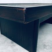 Brutalist Style Slate Tile Inlay Coffee Table, Belgium, 1970s