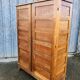 Vintage René Gabriel oak wardrobe with 2 doors from the reconstruction period.