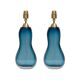 Pair of Italian Mid-Century Blue Murano Sommerso Glass Table Lamp